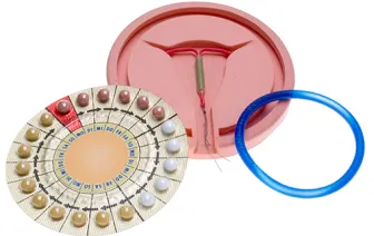 image of birth control pills, iud and ring