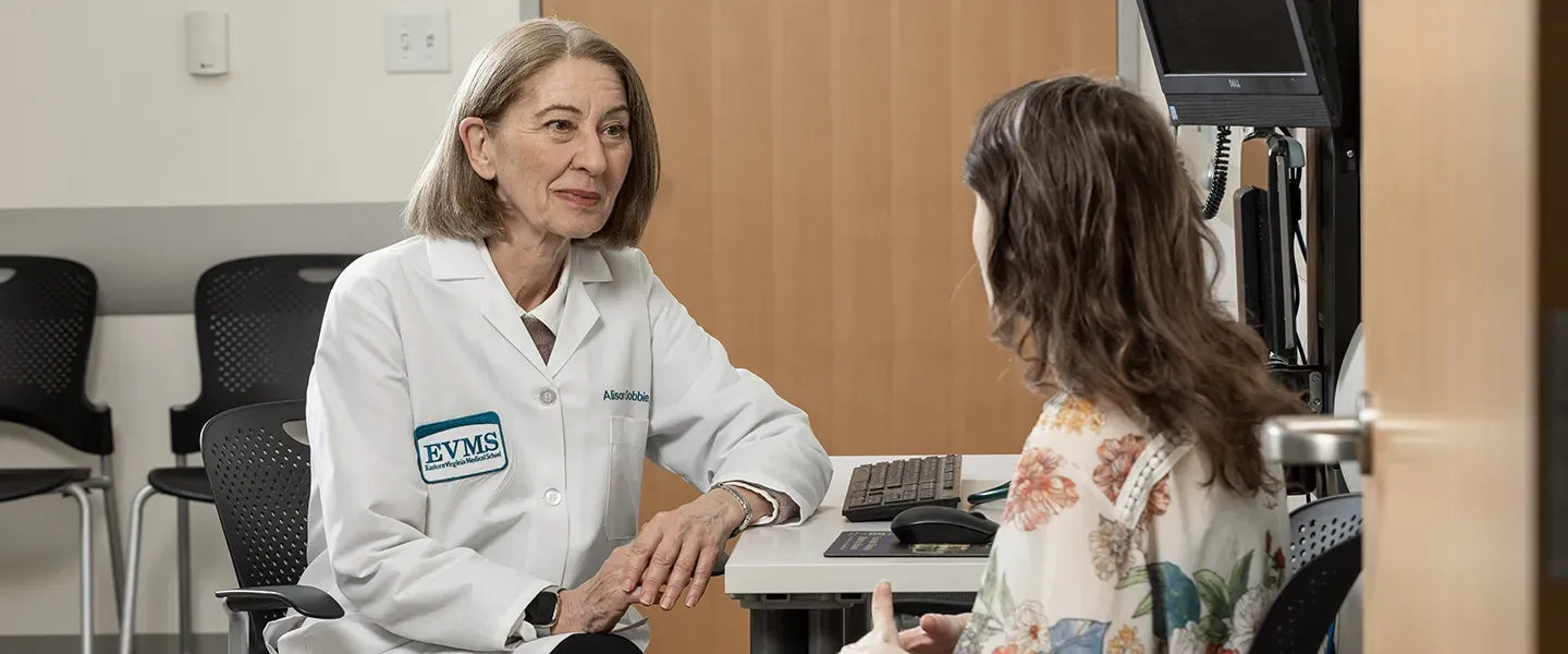 doctor and patient chatting